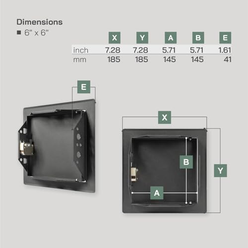 Vent Systems 6'' x 6'' Inch Anthracite Metal Access Panel - Image 6