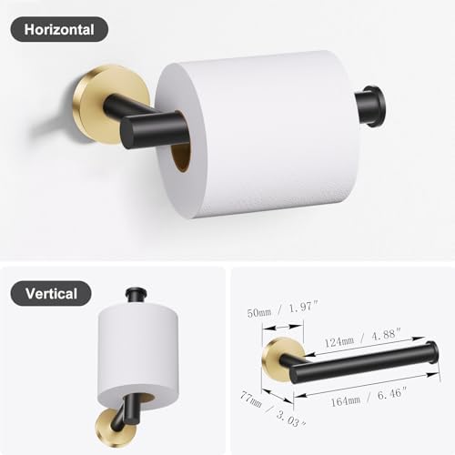 Lairuier Bathroom Hardware Set, 4-Piece Towel Holder Set Include Toilet Paper - Image 6