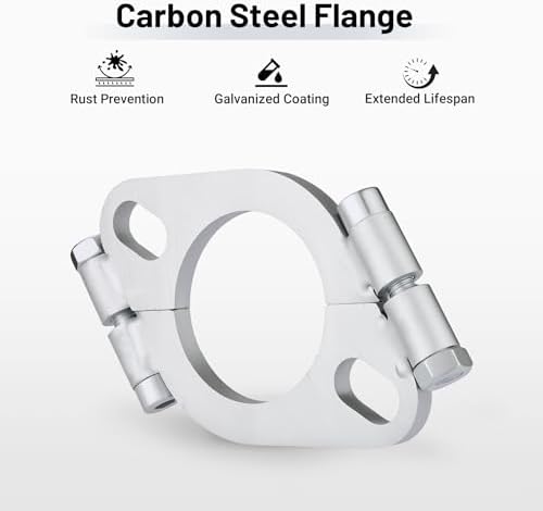 EVIL ENERGY 2 Inch Split Flange Repair Kit, Exhaust Flat Oval Flange Connection - Image 3