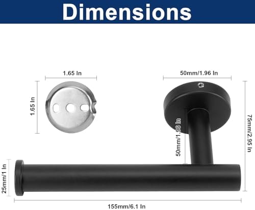 NearMoon Bathroom Toilet Paper Holder, Premium SUS304 Stainless Steel Rustproof - Image 5