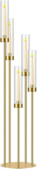 42in 1 Set Gold Candelabra Candle Centerpieces by MEISHAONV