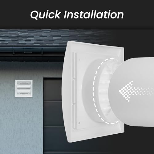 Repa Market 4 Inch White Dryer Vent Hood/Duct Cover - Image 5