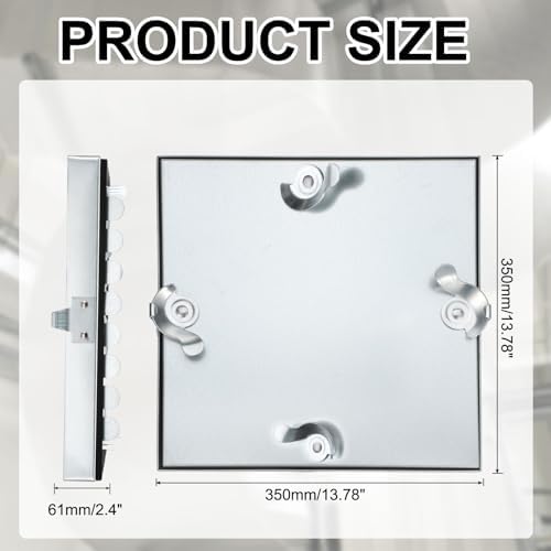 PATIKIL Galvanized Steel Access Panel, 14x14 Inch Insulated HVAC Duct Access - Image 2