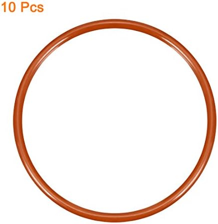 Silicone O-Ring 49mmx44.2mmx2.4mm VMQ Seal Rings Sealing Gasket Red 10PCS - Image 2
