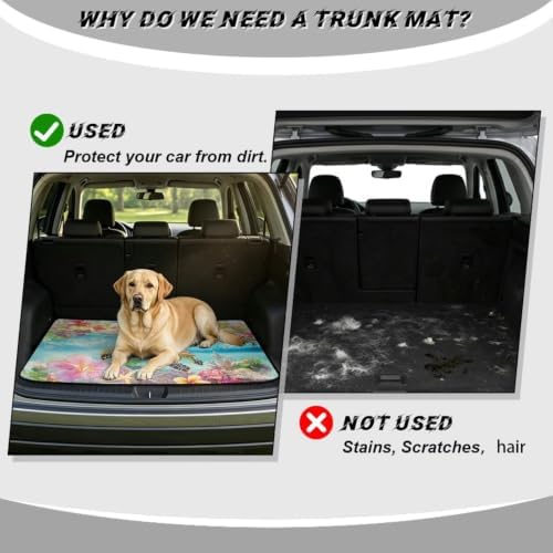 ELEQIN Car Trunk Mat, All Weather Cargo Liner Trunk Protection, Tropical Sea - Image 4