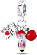 LIGHTDOG 925 Sterling Silver Charm fits Pandora Charm Bracelet Necklaces Pendant Bead Charms Jewelry Gift for Women Family Friends