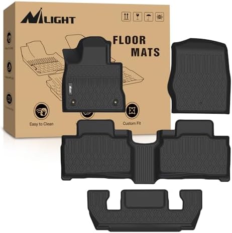 Nilight TPE Floor Mats for Ford Explorer 6 Seats by Nilight