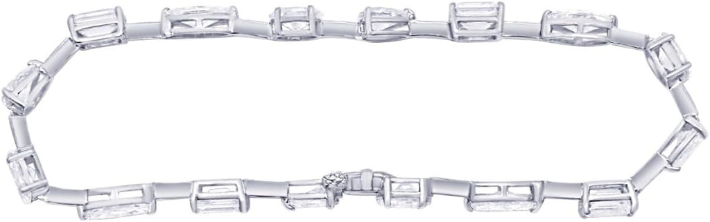 Houston Diamond District 2 to 28 Carat Lab Grown Diamond Classic Tennis Bracelet, 4-Prong Setting for Women (E-F Color, VS2-SI1 Clarity)