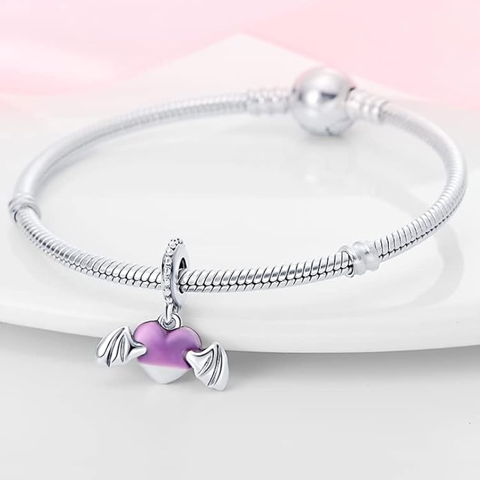 LIGHTDOG 925 Sterling Silver Charm fits Pandora Charm Bracelet Necklaces Pendant Bead Charms Jewelry Gift for Women Family Friends