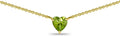 Birthstone Necklace for Women - Genuine or Synthetic Gemstone, 7mm Heart Solitaire, Short Dainty Layered Choker, Silver