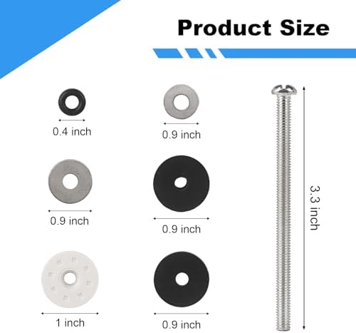 Universal 2 Pcs Toilet Seat Hinge Bolts Kit, Waterproof Stainless - Image 2