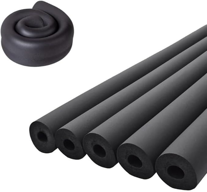 Pipe Insulation Foam Tube 1-7/8" ID*3/8" TH-6Ft Foam Tubing Black Pipe Cover by Unknown