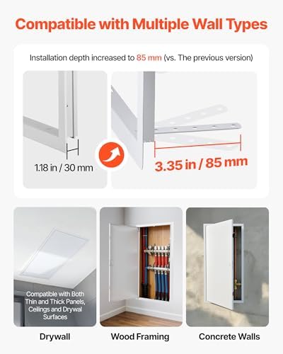 VEVOR Access Panel for Drywall, 30.3 x 15.2 in Galvanized Steel Access Door - Image 2