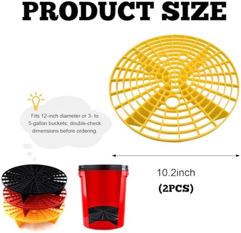 Yourkar 2 PCS Car Wash Bucket Inserts, Plastic Vehicle Detail Grit Trap - Image 2