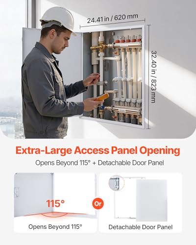 VEVOR Access Panel for Drywall, 33.2 x 25.2 in Galvanized Steel Access Door - Image 4