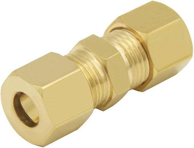 Hooshing 10PCS Brass Compression Tube Fitting 3/16" OD x 3/16" OD Connector - Image 5