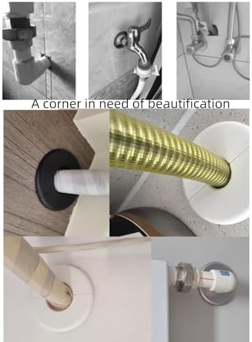 3Pcs Wall Split Flange, ABS Round White - Image 4