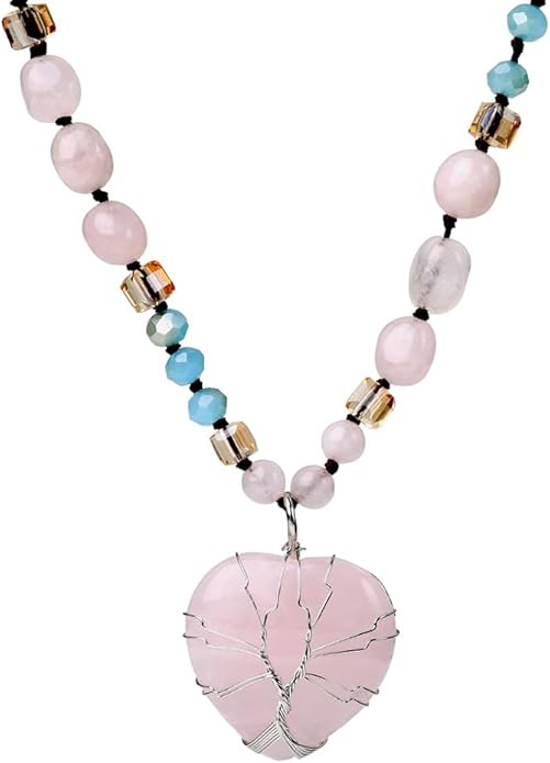Yomisa Boho Necklaces for Women Men Long,33/34/35 Inch Natural Turquoise Tiger Eye Beaded Stone Pendant Necklaces for Women Trendy,Handmade Bohemian Western Bead Necklace Fashion Charm Jewelry Gift