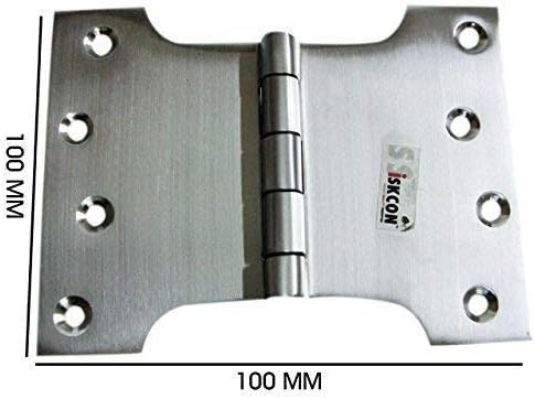 SSISKCON 4 inch x 4 inch Parliament Door Hinge Wide Stainless Steel - Image 3