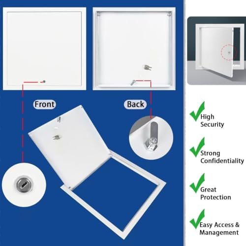 White Aluminum Access Door 9x11in Concealed Inspection Panel - Image 4