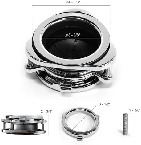 Garbage Disposal Flange, 3 Bolt Mount Stainless Steel Kitchen Sink Flange Kit - Image 5
