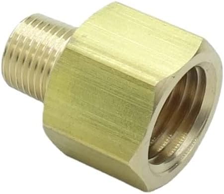 1 Piece Brass Pipe Fitting 1/8 NPT Male to M14 x 1.5 Female Metric Adapter - Image 4