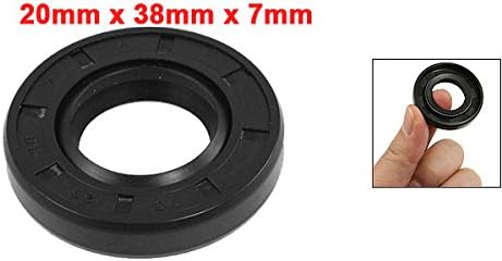 uxcell Metric Rotary Shaft Oil Seal 20x38x7mm TC Double Lips Rubber - Image 2