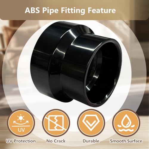 LESSO 2PCS 2" x 1-1/2" ABS Increaser Reducer Coupling - Image 3