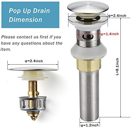Rockgoya Bathroom Sink Drain, 2 Pack Drain Stopper Bathroom Sink - Image 2