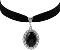 Sacina Black Velvet Victorian Choker, Black Choker, Goth Gothic Necklace, Vintage Necklace, Costume Jewelry, Halloween Christmas Jewelry Gift for Women