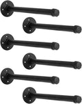 12 Inch Industrial Pipe Shelf Brackets 3/4 Set of 6 by YCCO