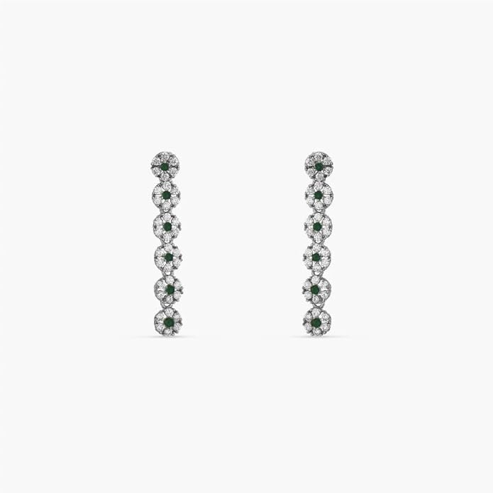 TARINIKA Green and White Cubic Zirconia(CZ) Indian Necklace Set with Earrings, Gold Plated Brass Fashion Indian Jewelry Gift for Women Bollywood Costume Jewellery