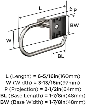 Amerock Appoint 6-5/16" Brushed Nickel Single Post Toilet Paper Holder - Image 6