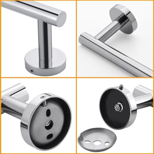 Towel Bar for Bathroom Polished Chrome, 33Inch Towel Rack Wall Mounted - Image 5