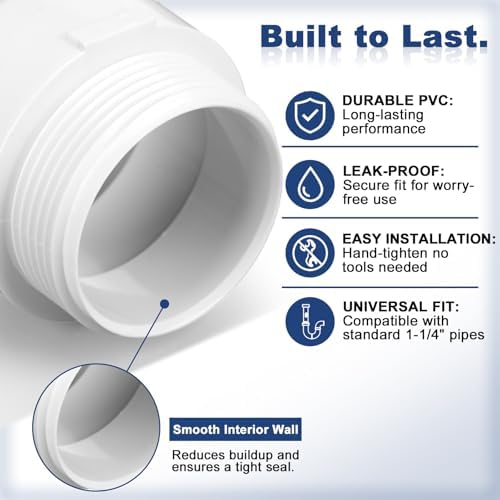 Sivak 8 Pack 1-1/2 to 1-1/4 PVC DWV Female Trap Adapter Drain Line Adapter - Image 5