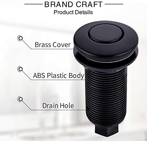 Air Activated Switch Button for Sink Garbage Disposal Part, Matte Black - Image 2