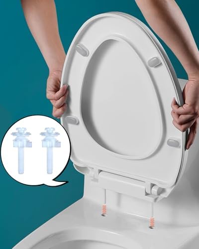 6 Pack Toilet Seat Screws Replacement LWTCUJOH Plastic Toilet Seat Hinge Bolts - Image 3