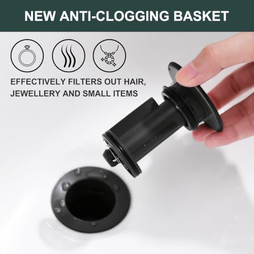 KENES Oil Rubbed Bronze Pop Up Bathroom Sink Drain Stopper Without Overflow - Image 4