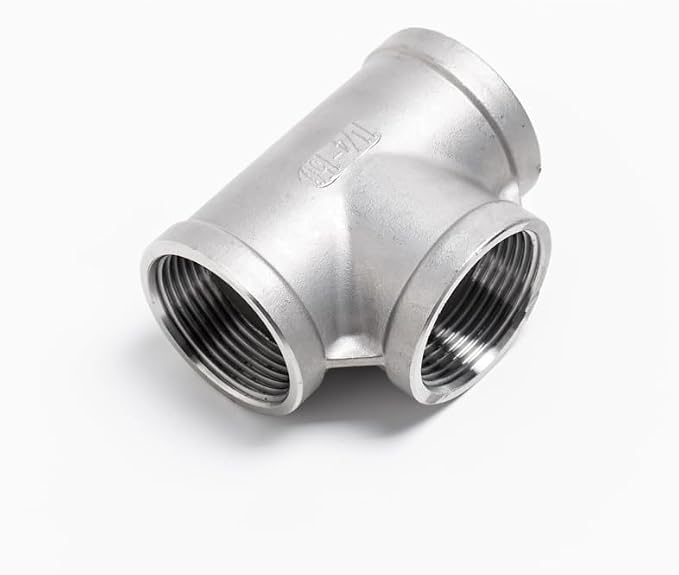 Beduan 2 PCS Stainless 1/4" Tee Female NPT T Shaped 3 Way Cast Pipe Fitting | - Image 5