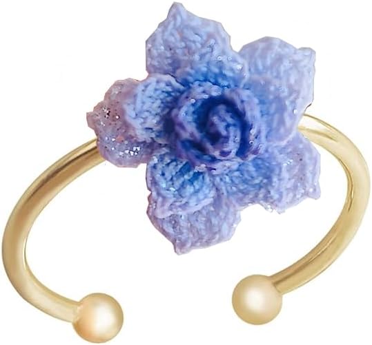 Wedding Band Promise Ring for Her Crochet Statement Cute Ring Size Adjustable Sturdy Unique Ring for Birthday Gift Valentine’s Day Gift
