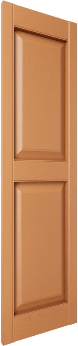12"W x 43"H Lifetime Vinyl, Standard Two Equal Panels, Raised Panel Shutters - Image 3