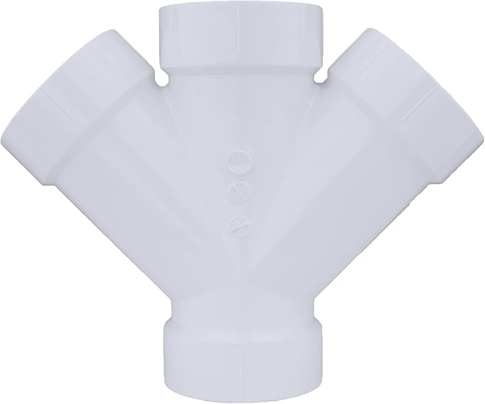 Charlotte Pipe Schedule 40 4 in. Hub X 4 in. D Hub PVC 15 in. Double Wye 1 pk - Image 5