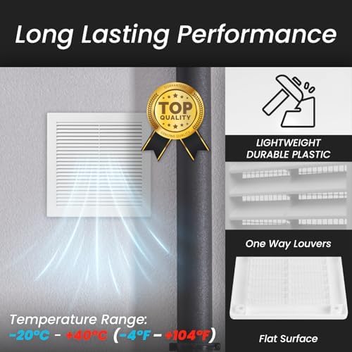 Repa Market 4 x 4 Inch Black Square Air Vent Cover - Image 5