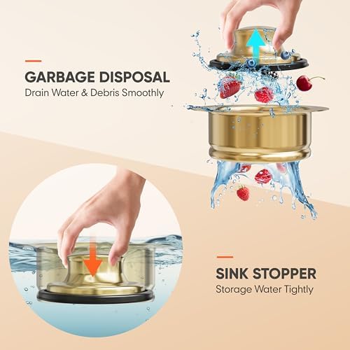 Kitchen Sink Garbage Disposal Flange and Sink Stopper, fit 3-1/2 inch - Image 2