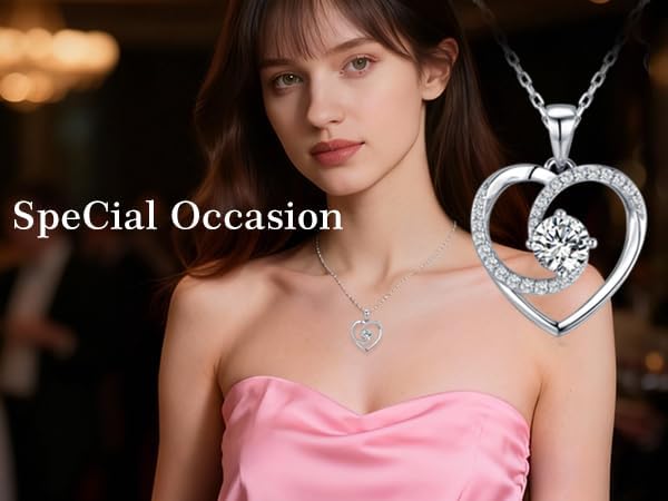 Moissanite Necklace for Women, S925 Sterling Silver Necklace, Mom Birthday Gifts, Anniversary Present for Wife Women, Jewelry Gifts for Valentine's Day