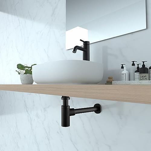 KIBI Round Bottle Trap for Bathroom Sink | Decorative Brass Basin Sink Waste - Image 2