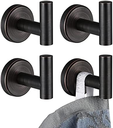 JQK Bathroom Towel Hook Oil Rubbed Bronze, 304 Stainless Steel 0.8mm Coat Robe by Homeimprovement