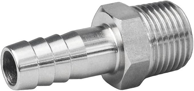 Stainless Steel Hose Barb Fitting 5/16" Hose Barb to 3/8" NPT Male Thread - Image 4
