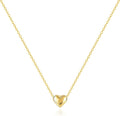Zeffy Dainty Gold Heart Necklace for Women Trendy 14K Gold/Silver Plate Cute Heart Pendant Choker Necklaces Gold Love Heart Chain Necklace for Women Dainty Gold Jewelry Gifts for Women