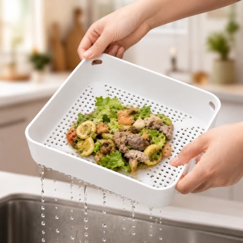 2 Pcs 8.3 Inch Floor Sink Drain Cover, Square Drain Basket Alternative - Image 4